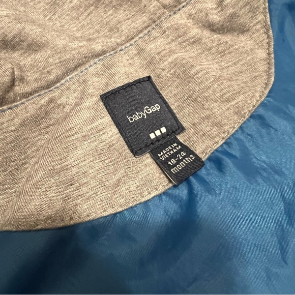 babyGAP Blue Zip-up Hooded Windbreaker Jacket Coat - Picture 5 of 5